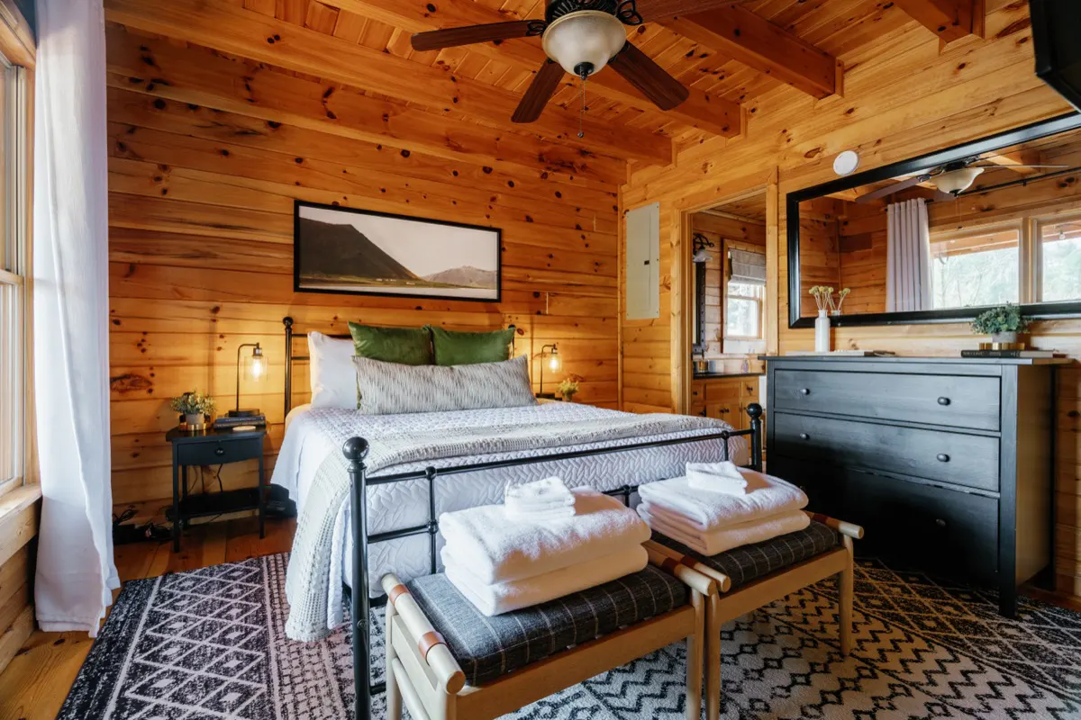 Queen bedroom on the main level