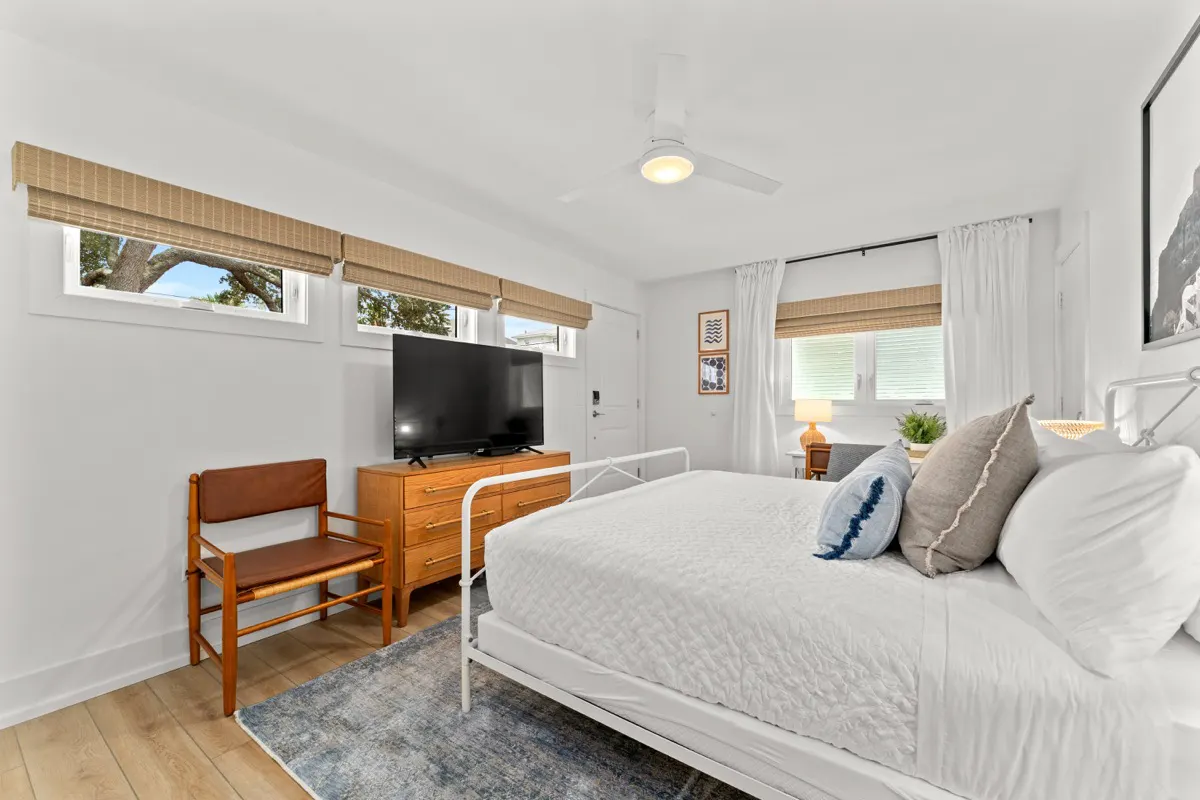 King bedroom on the main level with luxury firm mattress